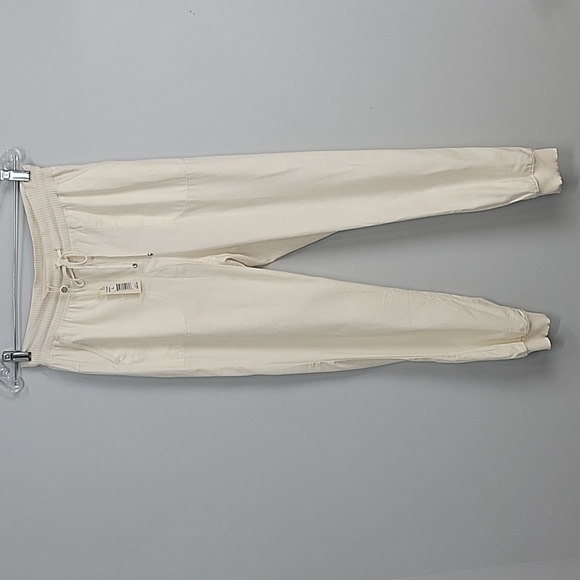 Max Studio Pants - Max Studio Cream Jogger High Waist Pants Drawstring